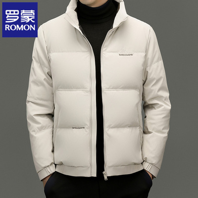 罗蒙冬季新款立领羽绒服男短款