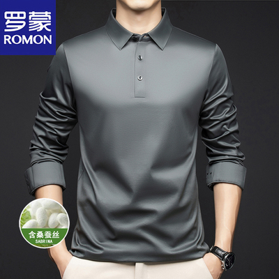 罗蒙春秋长袖Polo衫男士商务休闲