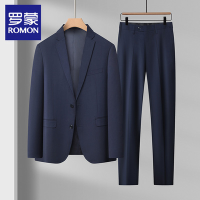 罗蒙商务休闲秋新款男士西服套装