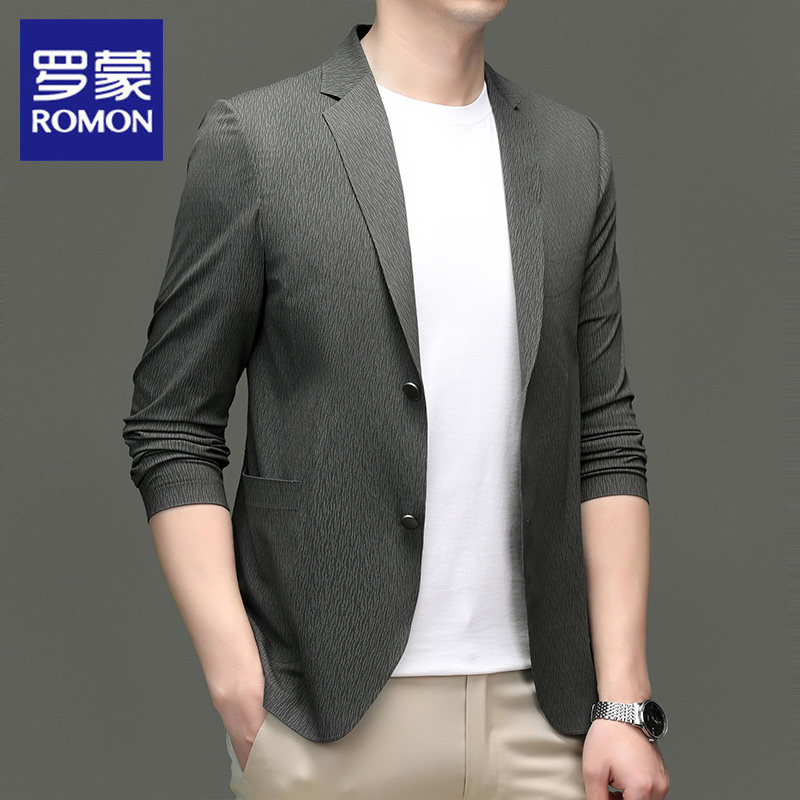 罗蒙2025春季新款休闲西服男爸爸