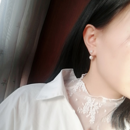 原创设计 珍珠耳环2020新款耳饰美国14K耳钉女长款气质双耳洞耳饰 - 封面
