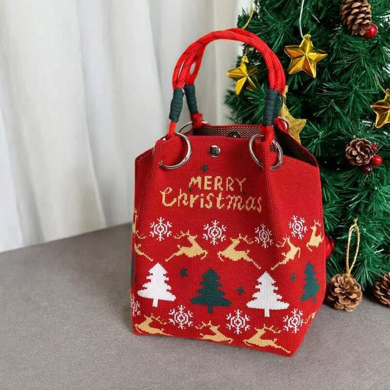 圣诞节礼物卡通包包女大容量单肩包手提袋复古百搭休闲通勤托特包,箱包皮具/热销女包/男包,通用款女包,淘宝优惠券,粉丝福利购,淘宝优惠卷