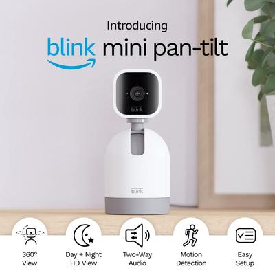 代购Blink mini Pan-Tilt室内旋转Camera智能Alexa移动侦测