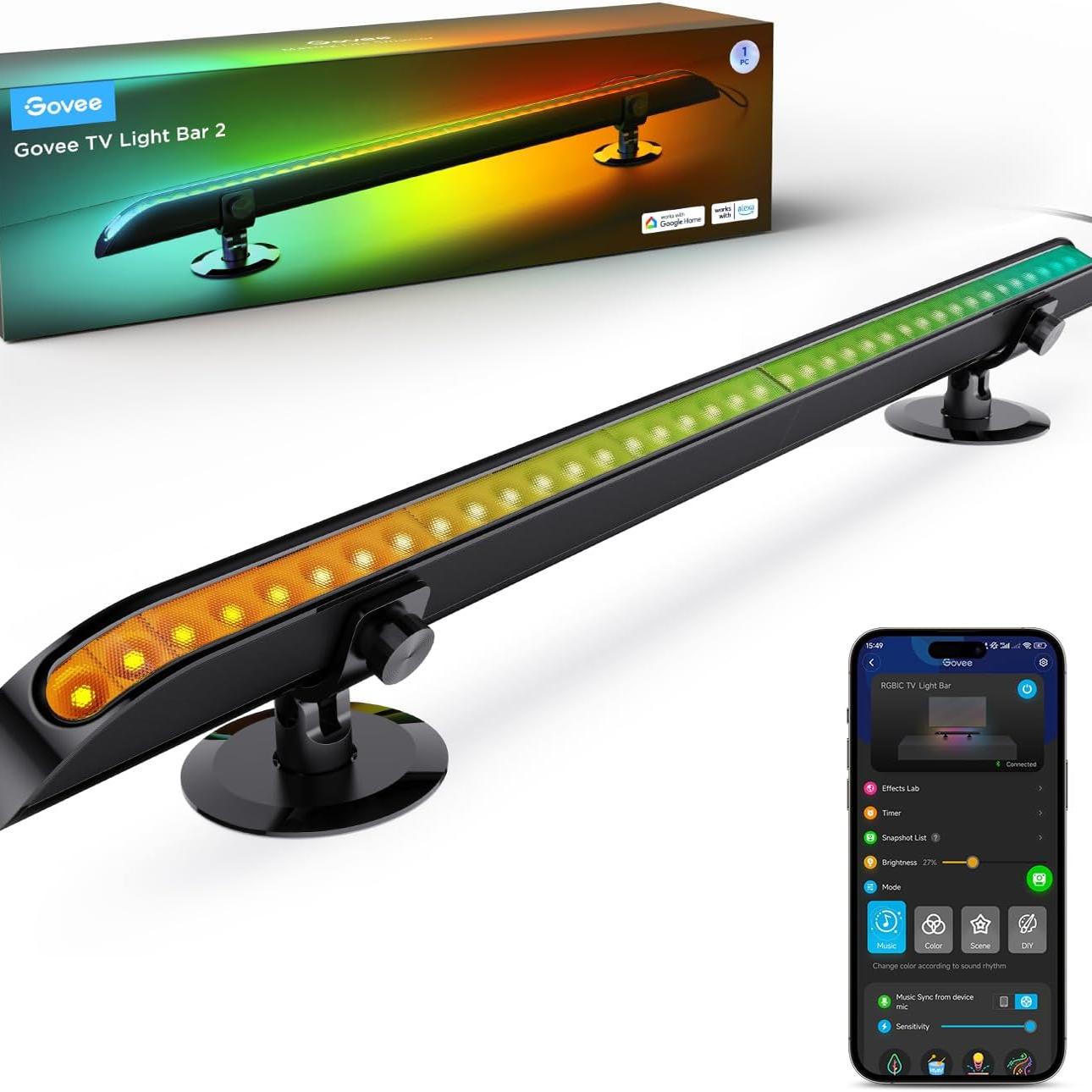 代购Govee LED Light Bar 2 灯条 31 Inch RGBIC TV Light Strip
