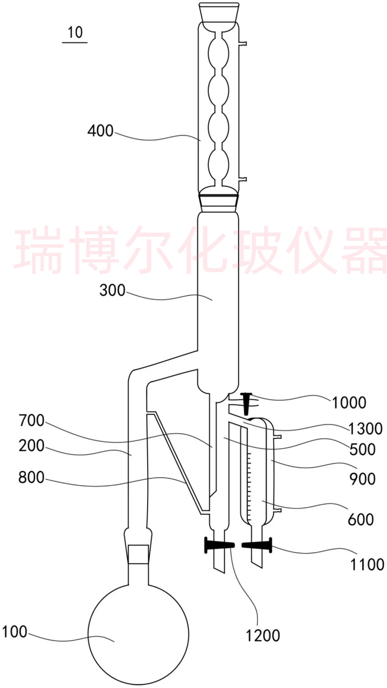 挥发油测定精油提取油水分离器