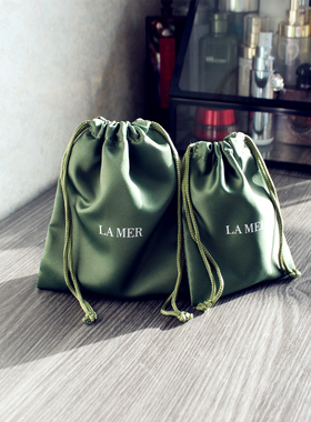 海蓝之谜化妆包 LAMER抽绳袋束口袋抽绳化妆袋居家旅行便携收纳包