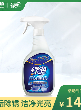 绿伞瓷砖清洁剂洁瓷剂660g卫生间浴室马桶清洁家用厕所玻璃去污垢