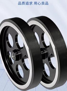 编码器黑色专用计米轮200㎜300㎜周长轮子可配支架编码器E6B2