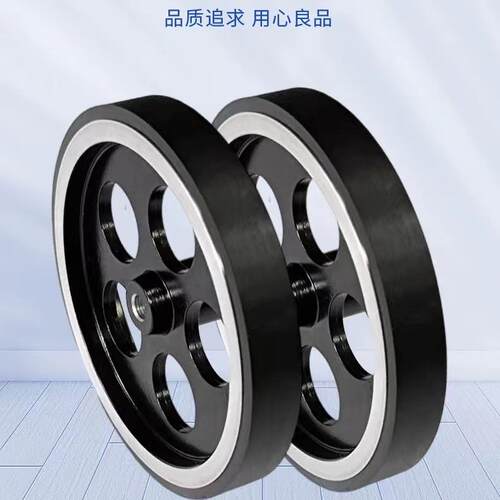 编码器黑色专用计米轮200㎜300㎜周长轮子可配支架编码器E6B2