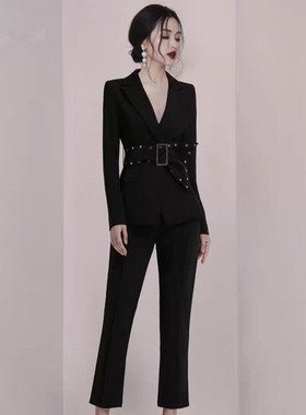 秋季套装女OL职业西装韩版气质秋装2026年新款女时尚显瘦两件套