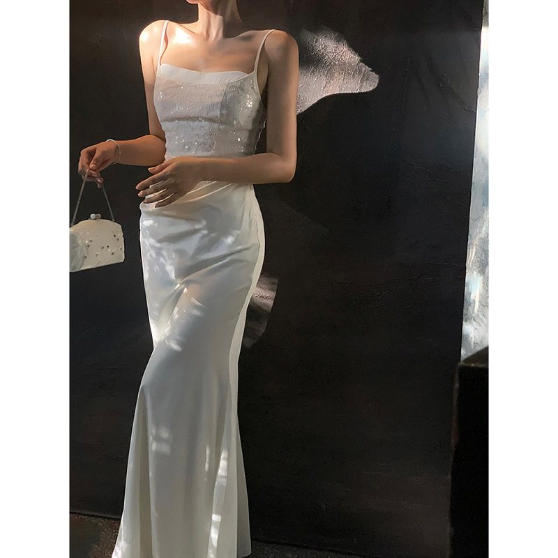 欧美性感吊带露肩背礼服轻奢高端小众级感气质名媛晚宴年会连衣裙,女装/女士精品,礼服/晚装,淘宝优惠券,粉丝福利购,淘宝优惠卷