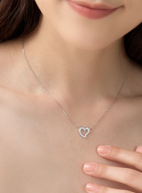 JudyCollins925纯银爱心项链女