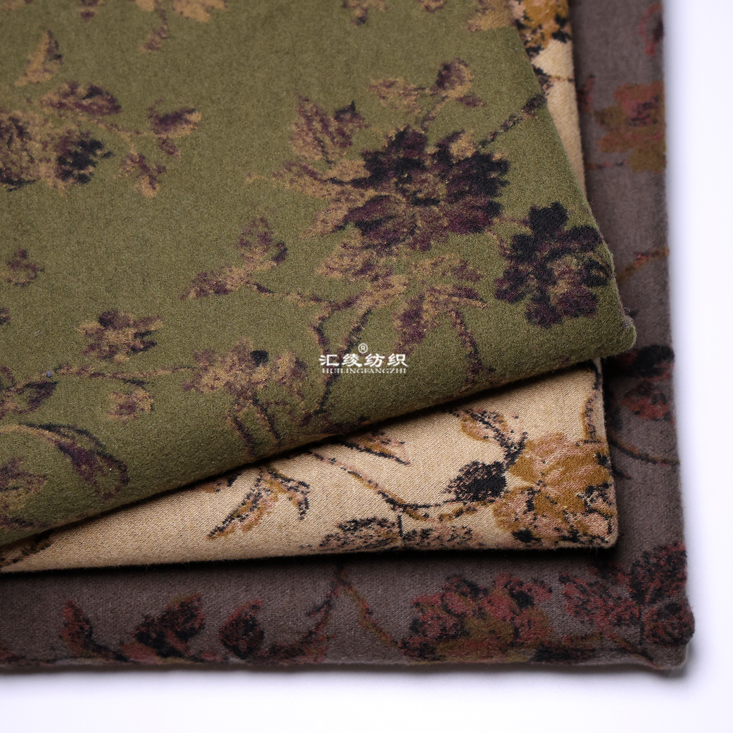 新中式国风澳绒布料针织弹力花色冬季保暖内衣裤子自发热服装面料