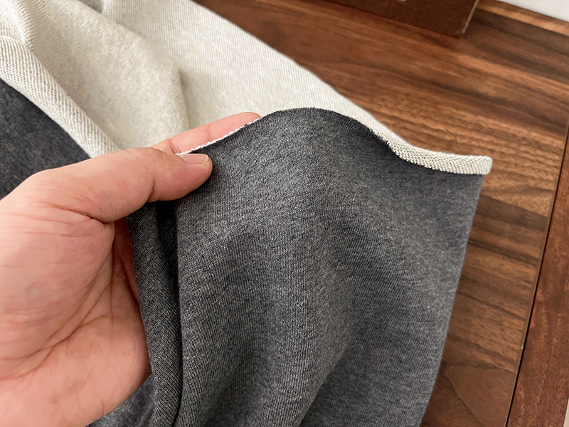 全棉毛圈布料秋季中厚藏青花灰色学生校服运动裤卫衣服装纯色面料