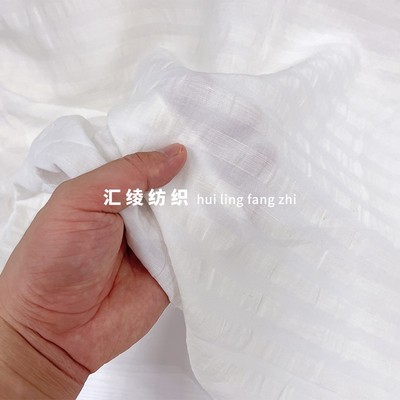 亚麻裙子中国风格子亚麻布料