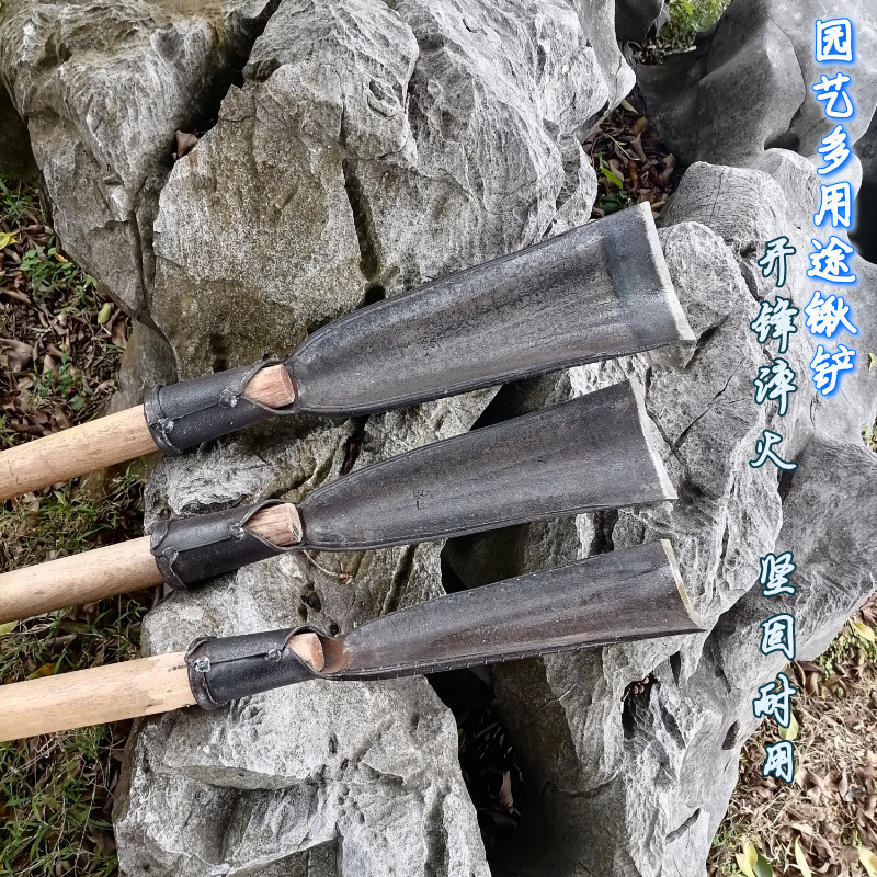周师傅锰钢锻打挖坑取土洛阳铲图片