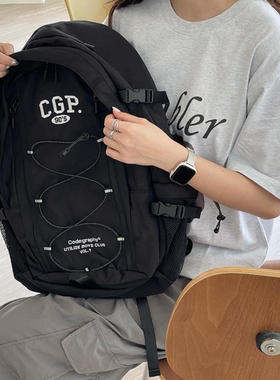 韩国代购 CGP刺绣大容量双肩包学生运动外出多隔层书包 hoshi同款