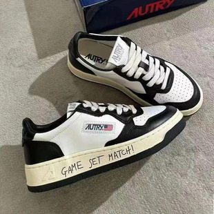 韩国代购autry拼色休闲鞋厚底小白鞋男女同款系带板鞋舒适百搭