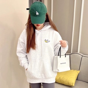 韩国代购 WHATITISNT小飞人卫衣双天使刺绣秋冬情侣连帽衫新款潮