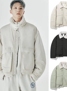 韩国代购 CODEGRAPHY夹克外套CGP羊羔毛翻领棉服男女同款保暖大衣