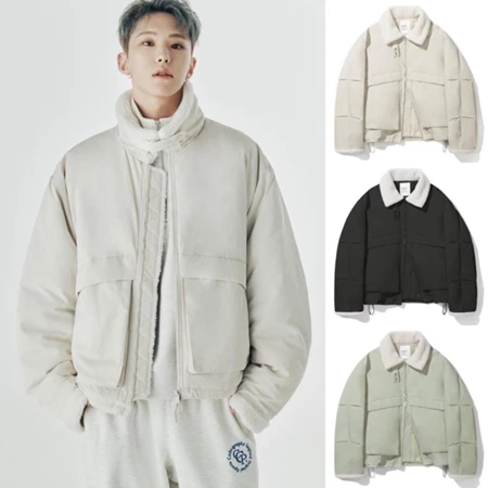 韩国代购 CODEGRAPHY夹克外套CGP羊羔毛翻领棉服男女同款保暖大衣