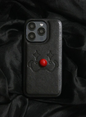 适用iphone13小丑手机壳套iphone14pro皮质手机保护壳套16promax个性小众15pro joker iphone case