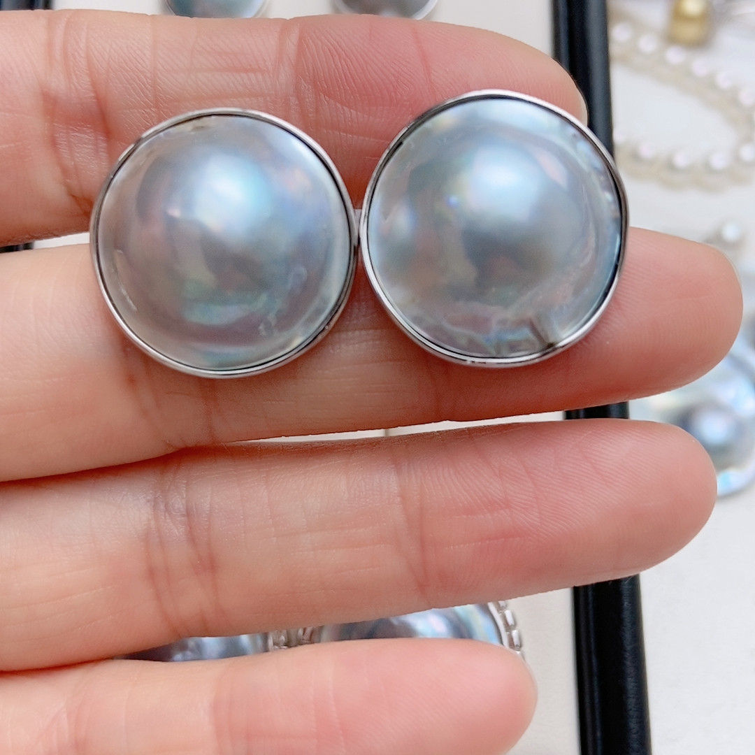 21mm饱满圆形海水马贝耳钉，纯银,珠宝/钻石/翡翠,耳饰,淘宝优惠券,粉丝福利购,淘宝优惠卷