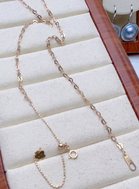 库存清，进口18K金链35+7cm