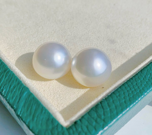 捡漏大澳白耳钉15-16mm,极光,近圆基础款耳钉,霸气