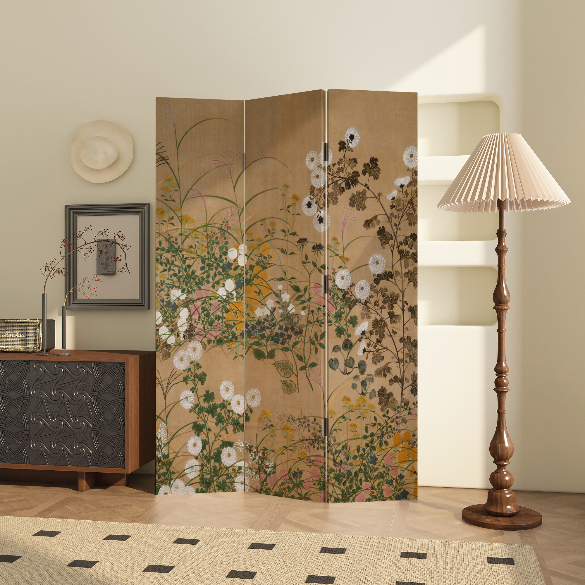 宋代美学屏风隔断客厅沙发入户