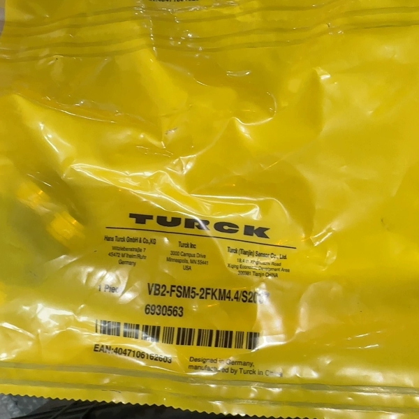 TURCK图尔克电源M12三通连接器VB2-FSM5-2FK