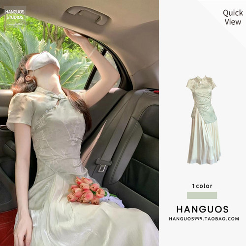 宴会出游穿搭国风连衣裙限时促销