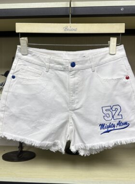 班尼路夏季新品阿童木女装舒适刺绣时尚百搭休闲短裤52711902