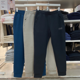 8821313M748 火山岩快热纱字母休闲运动卫裤 班尼路2021秋冬男 新款