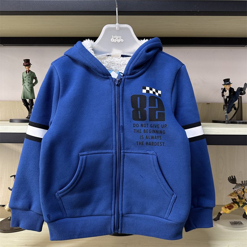baleno junior冬装新品男童 小中大童加绒加厚休闲外套82931510