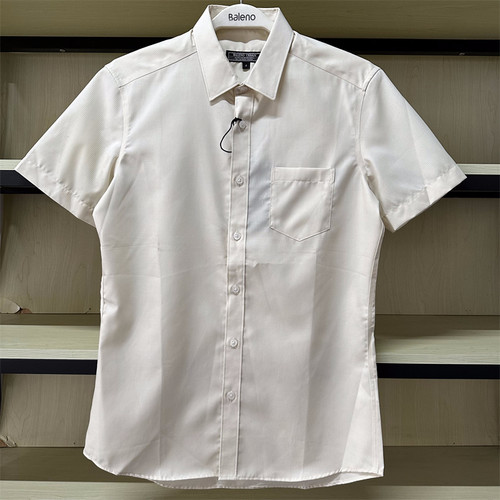 班尼路新品男青年舒适纯棉简约休闲百搭夏季免烫短袖衬衫85604085