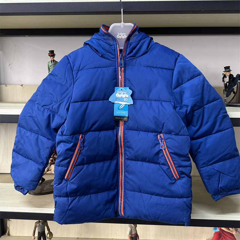 baleno junior冬季新品童装 男小中童眼镜设计帽保暖加厚夹棉外套