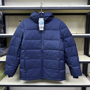 班尼路正品防水加厚收口休闲纯色男装保暖连帽羽绒服外套88937589