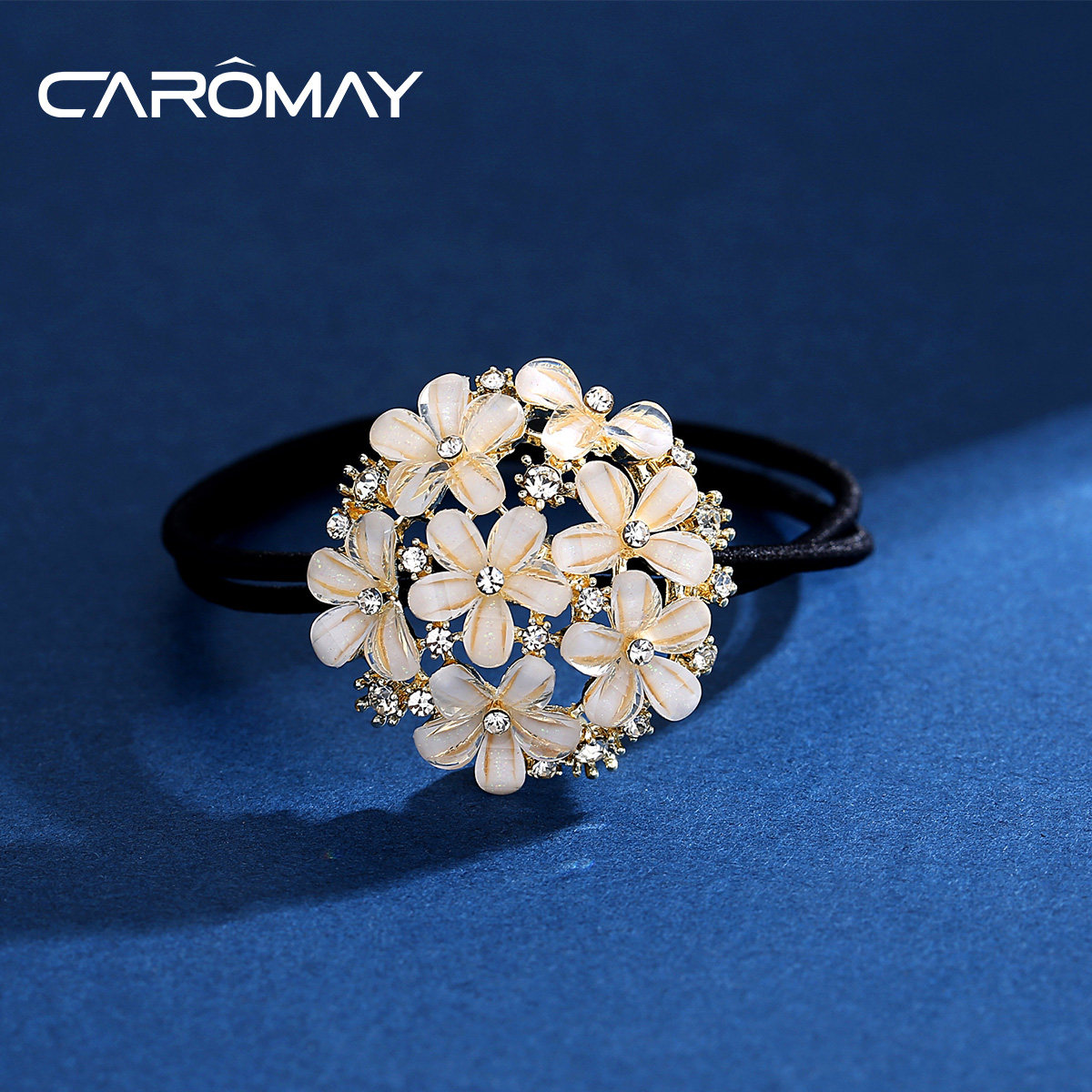 CAROMAY花朵发绳女丸子头发圈马尾皮筋黑色头绳春夏头发手绳发饰,饰品/流行首饰/时尚饰品新,发饰,淘宝优惠券,粉丝福利购,淘宝优惠卷