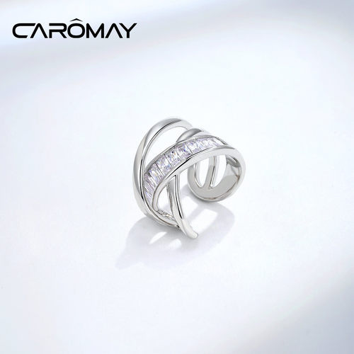 caromay交织几何耳夹女单只
