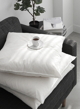 出口日本酒店柔软白色枕芯外贸原单43x43抱枕芯50x50/55x55靠枕芯