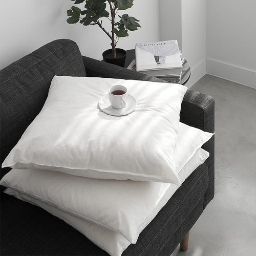 出口日本酒店柔软白色枕芯外贸原单43x43抱枕芯50x50/55x55靠枕芯