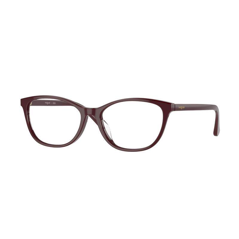 代购vogue女士眼镜框猫眼全框酒红色板材日常通勤眼镜架