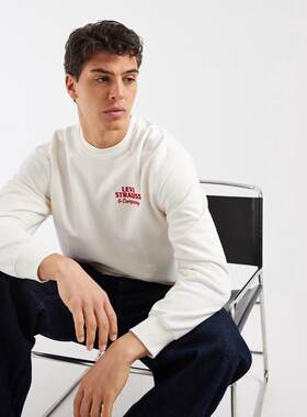 海外代购Levi’s/李维斯男士外套圆领长袖休闲日常宽松卫衣宽松