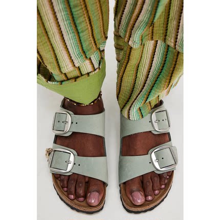 海外代购Birkenstock女士一字拖厚底双带夏季日常沙滩外穿凉拖