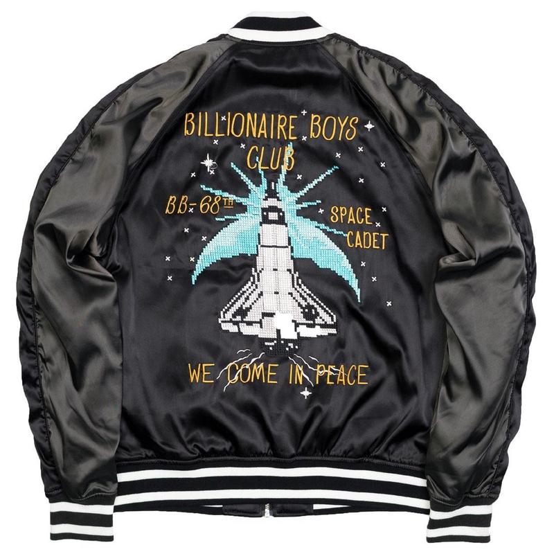 Billionaire Boys Club男士夹克保暖防风黑色刺绣日常街头外套