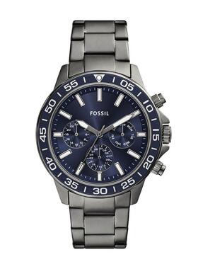 代购Fossil化石男士腕表计时夜光日期24H金属防水钢带蓝盘商务