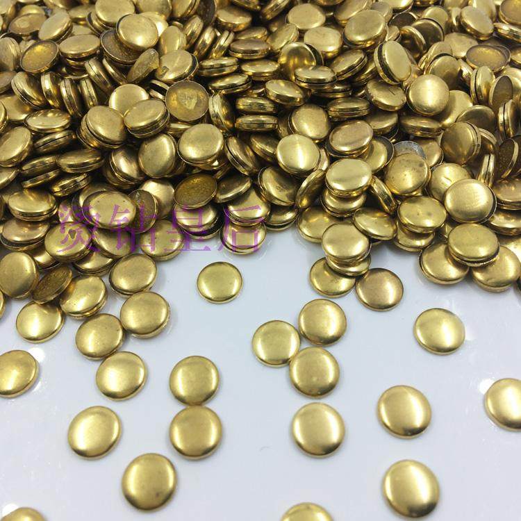 古铜片 金色 国a古铜柳丁 手机美容 半圆包 复古烫片 牛仔裤烫钻