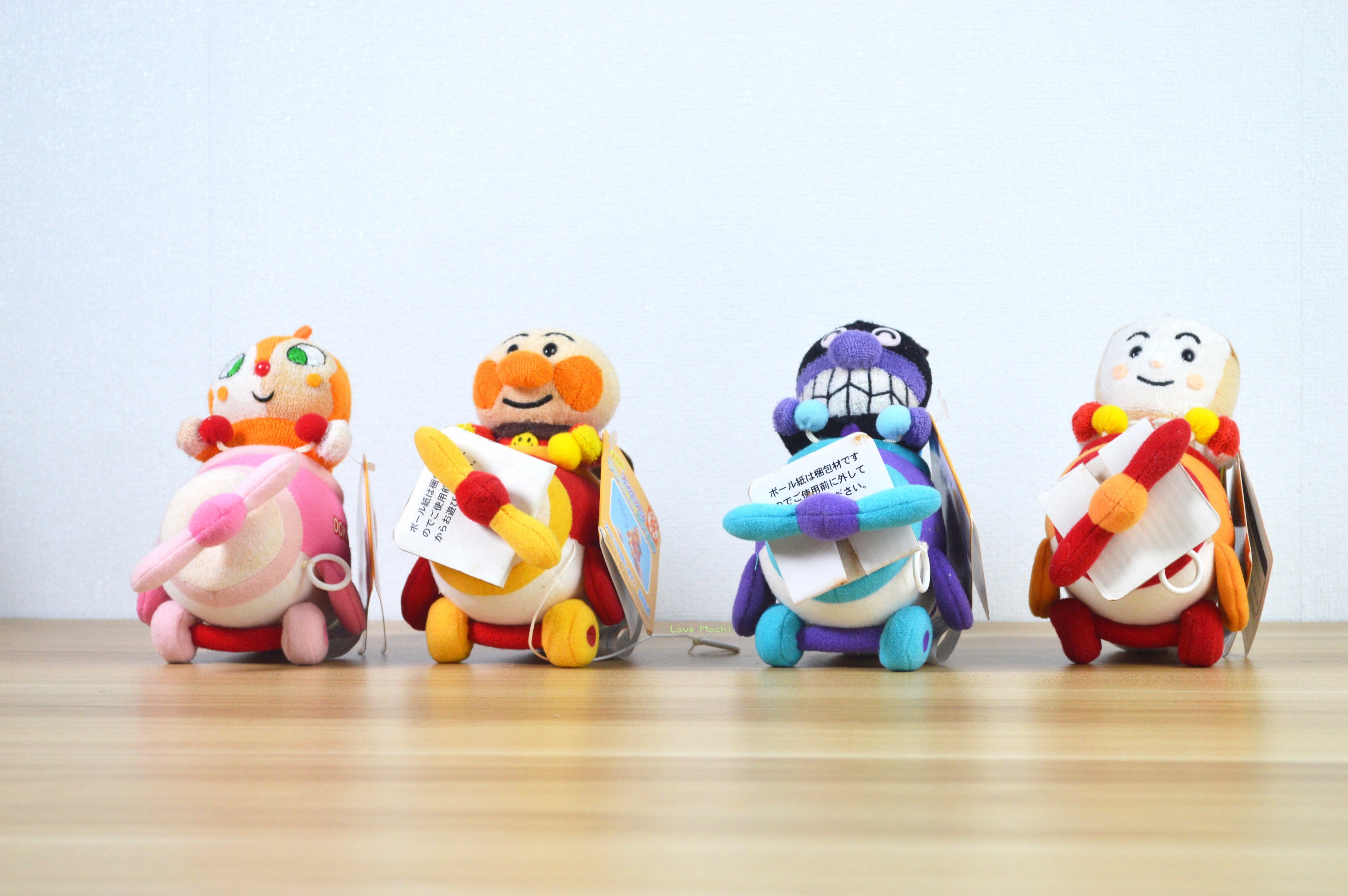 日本anpanman面包超人拉绳毛绒小飞机公仔