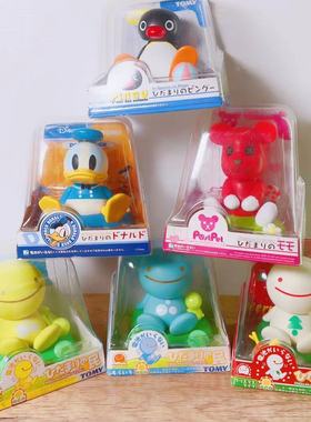 日本带回 Tomy多美 pingu企鹅唐老鸭 暴力熊积木熊太阳能摇头娃娃